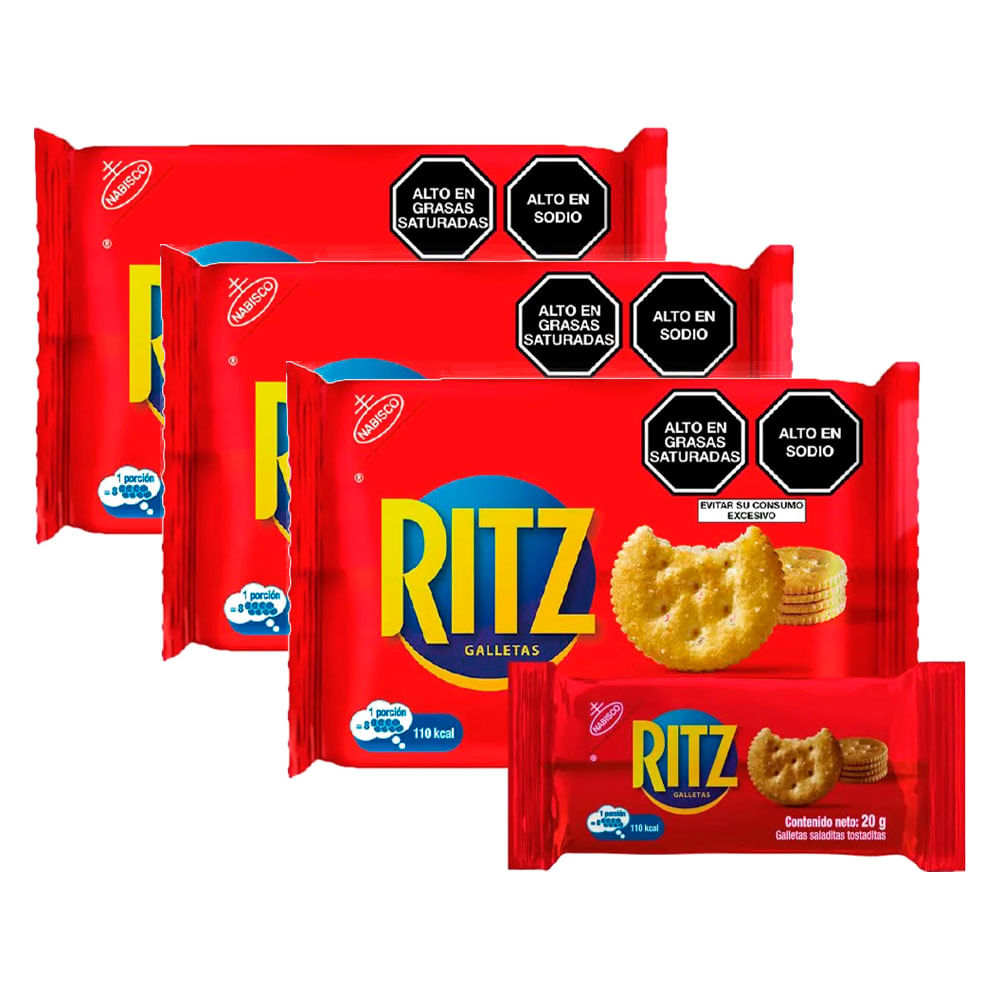 Pack x3 Sixpack Galletas Saladas Ritz Original 20g