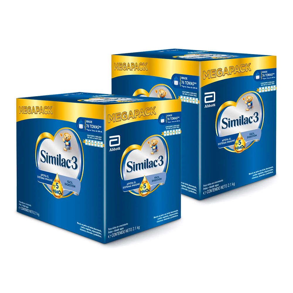 Twopack Fórmula de Crecimiento Similac 3 Kid 2.1kg