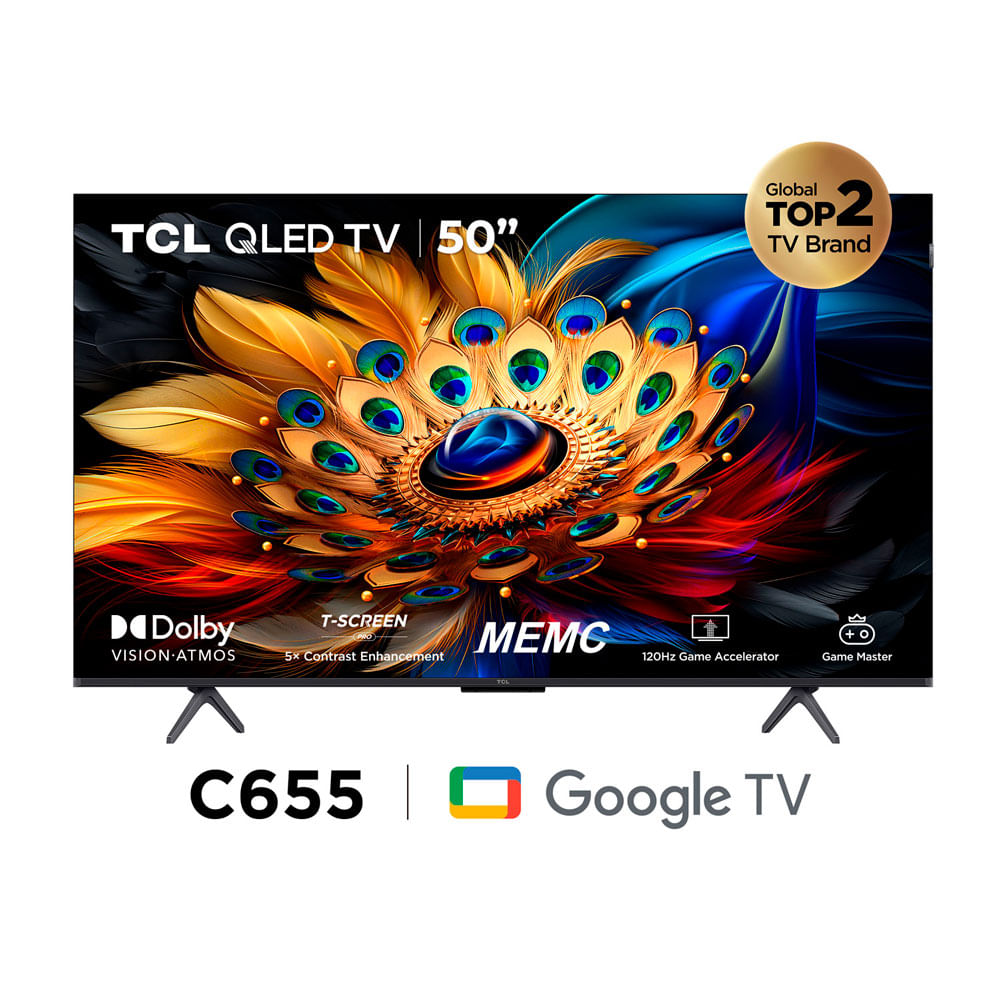 Televisor TLC 50"" Qled Smart Google Tv 50C655