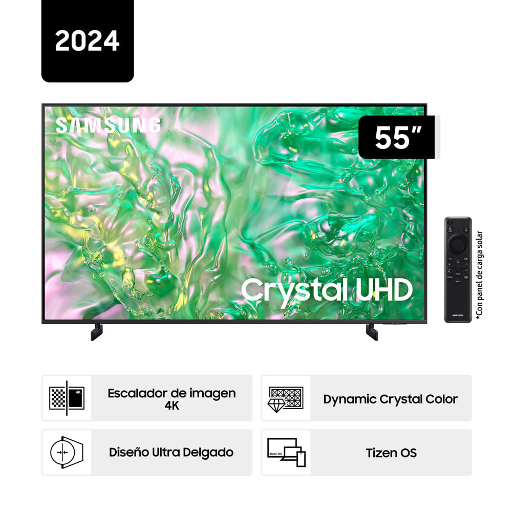 Smart TV 55'' Samsung Crystal UHD DU8000 4K Tizen OS (2024)