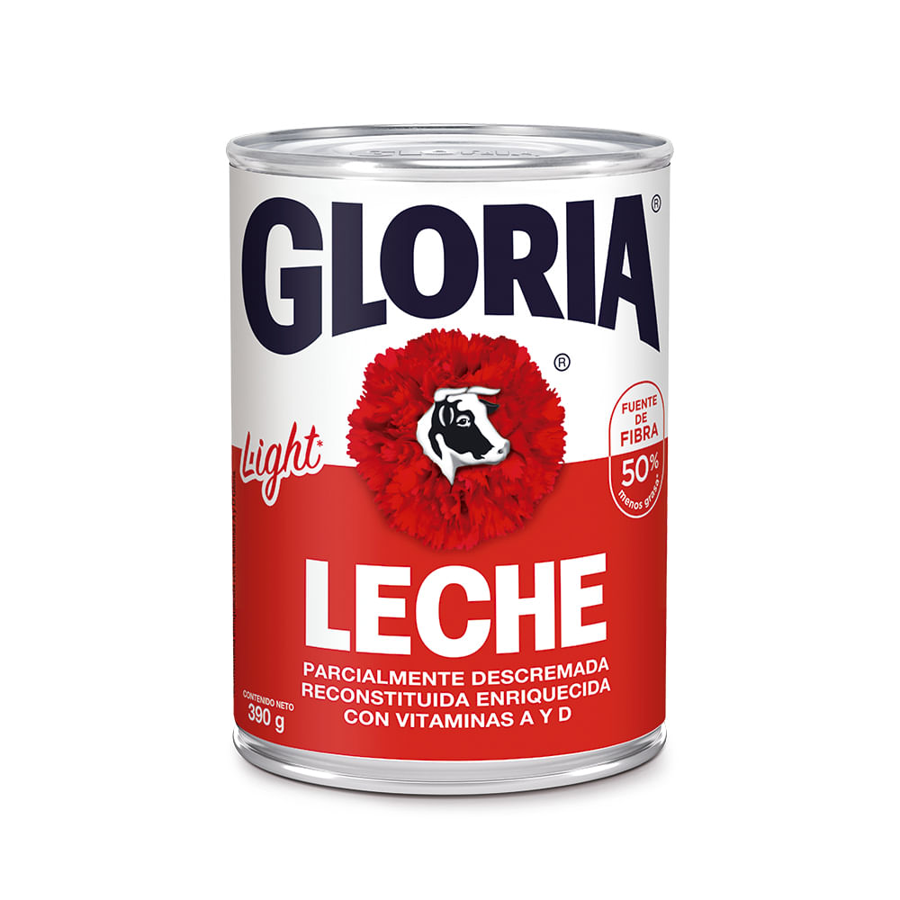 Leche Reconstituida Gloria Light Lata 390g