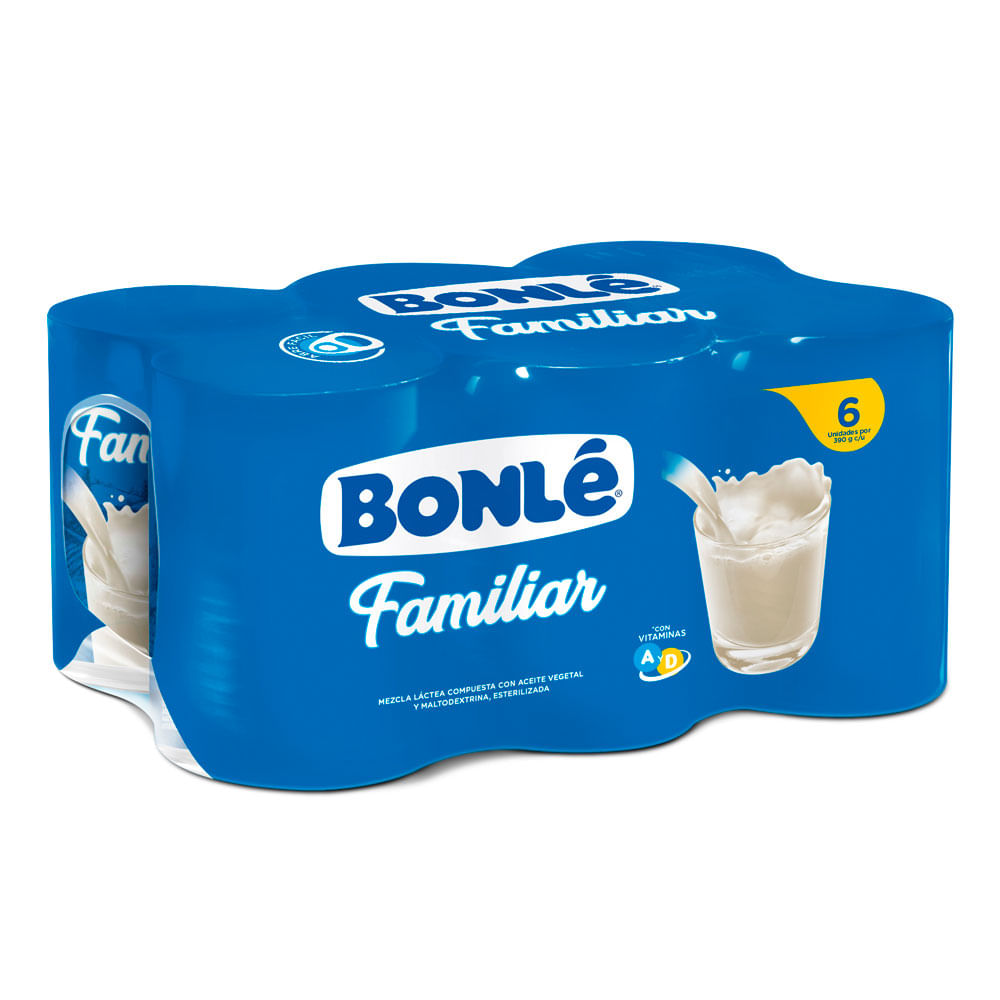 Sixpack Mezcla Láctea Bonlé Familiar Lata 390g