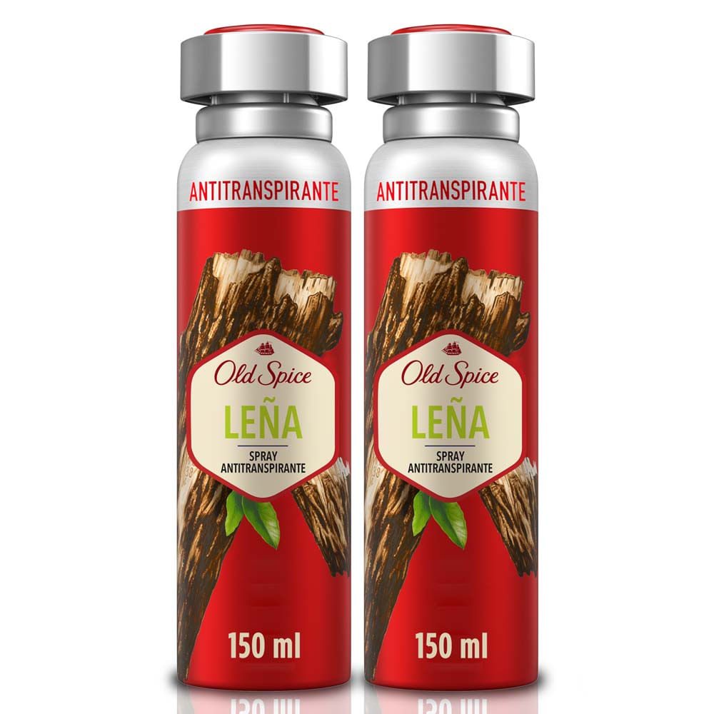 Twopack Antitranspirante en Aerosol Old Spice Leña 150ml
