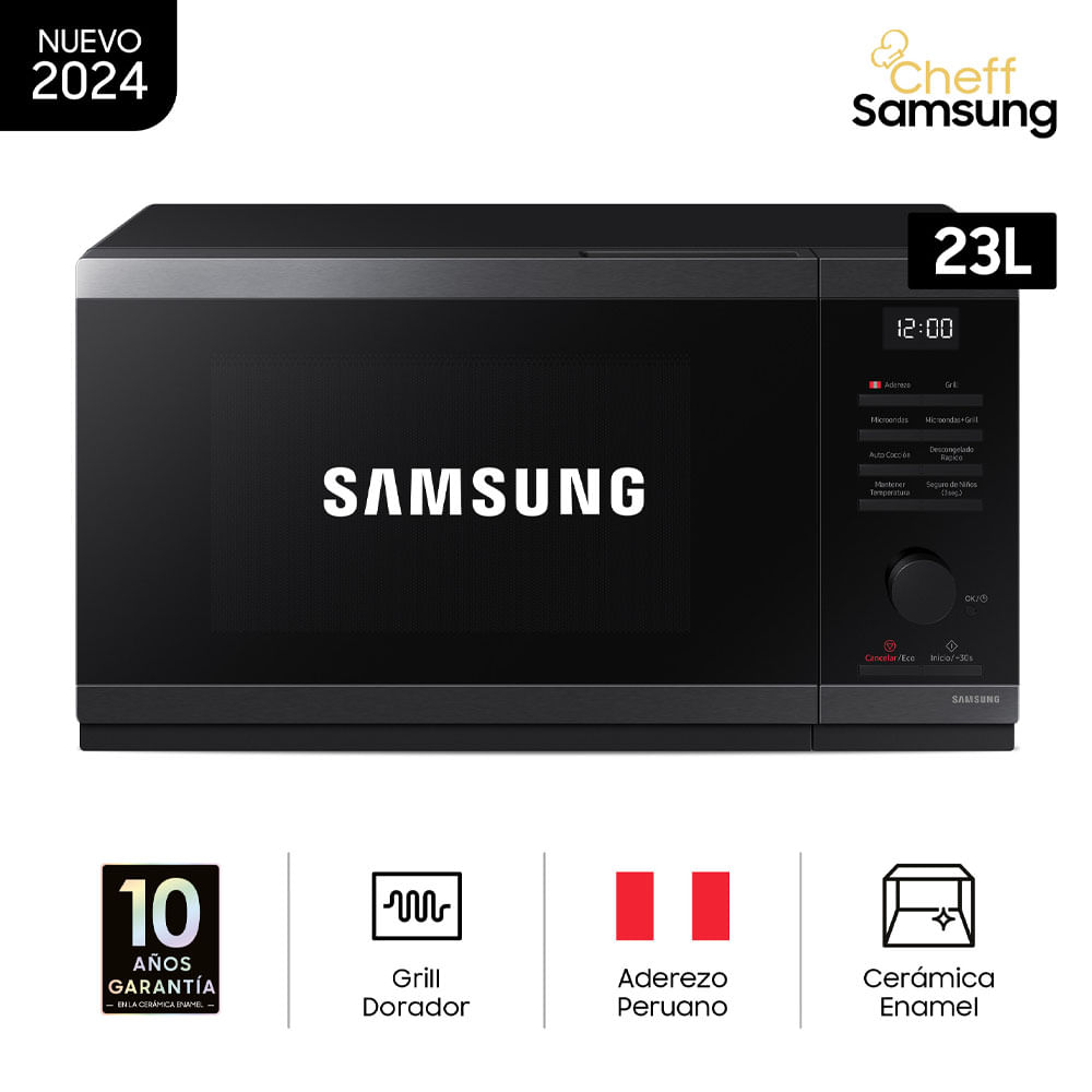 Microondas Digital Samsung Mwo Grill 23 LTS Negro