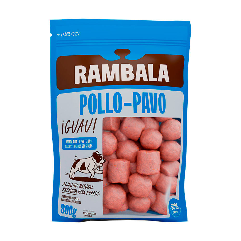 Alimento Rambala Barf Natural para Perro Pollo Pavo