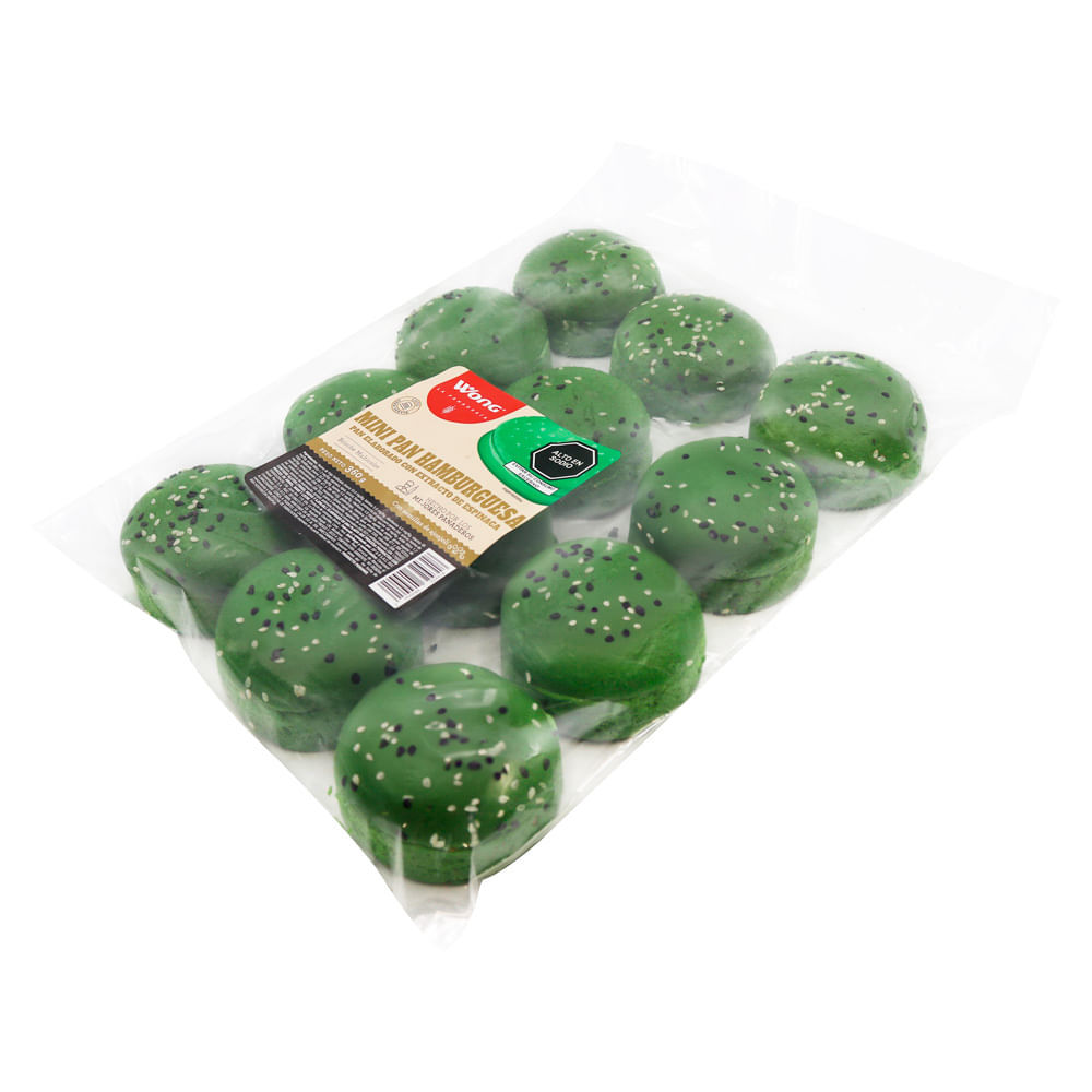 Mini Pan de Hamburguesa con Espinaca Wong 12un