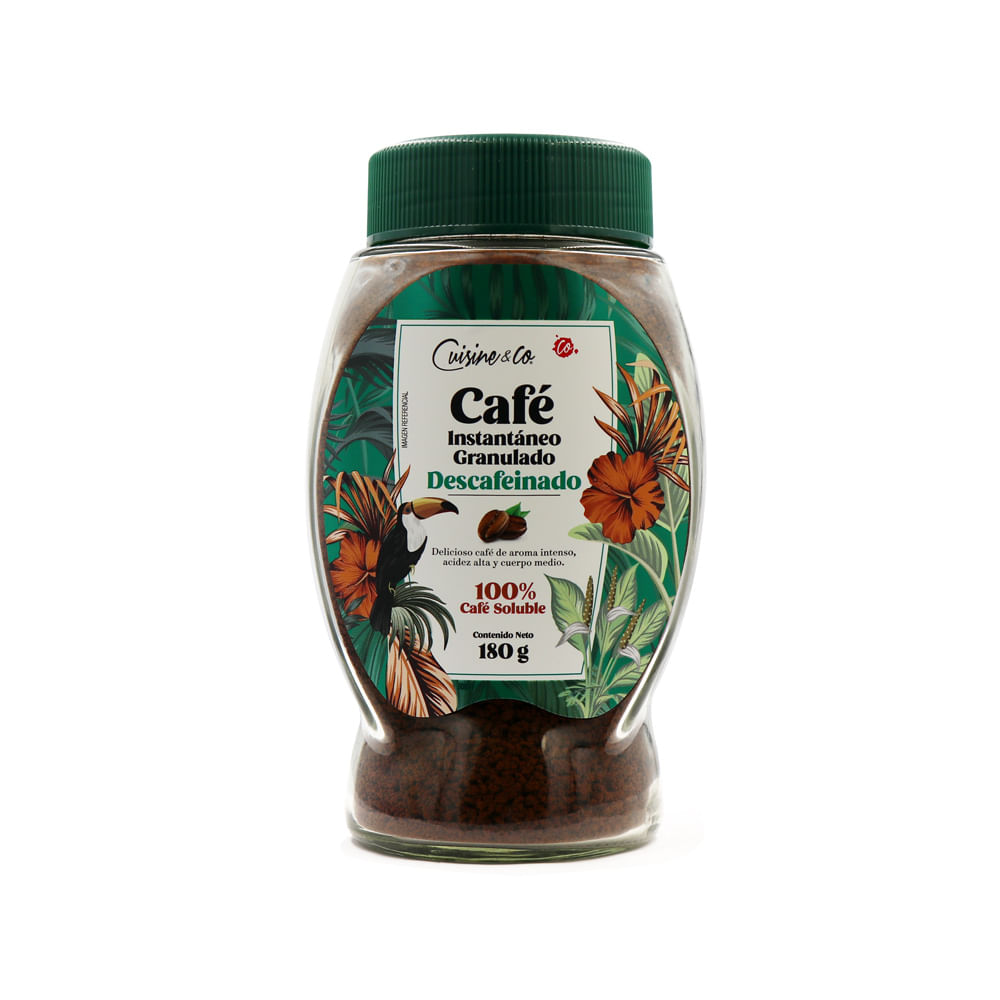 Café Instantáneo Granulado Descafeinado Cuisine & Co 180g