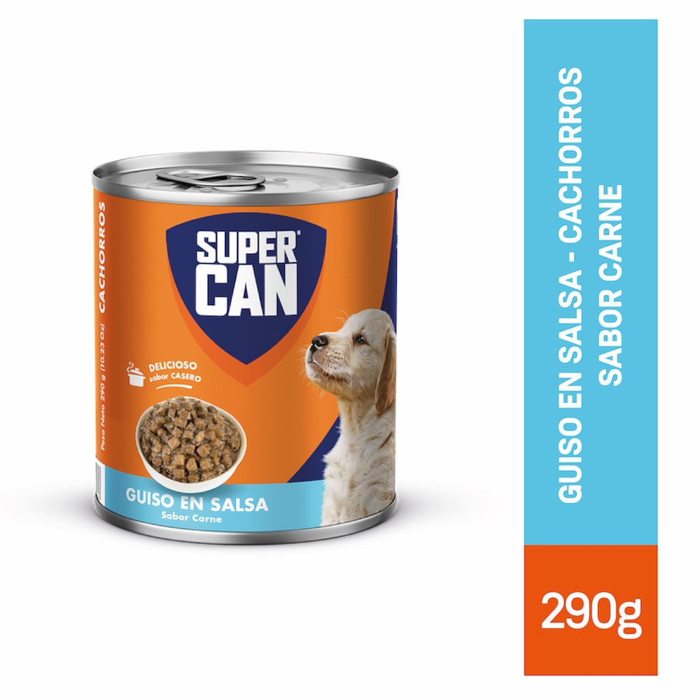 Guiso en Salsa Super Can Cachorros Sabor Carne 290g