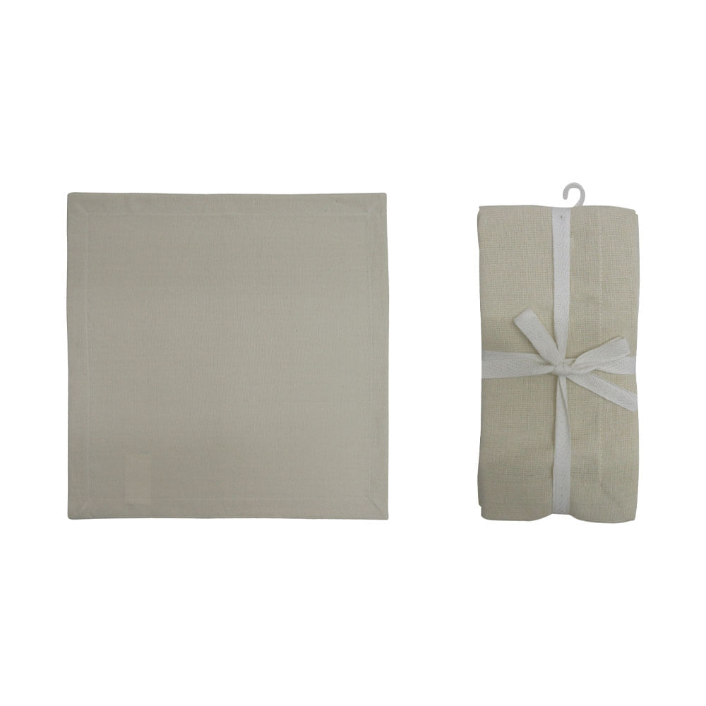 Set 4 Servilletas Krea Crudo 40x40cm Elena