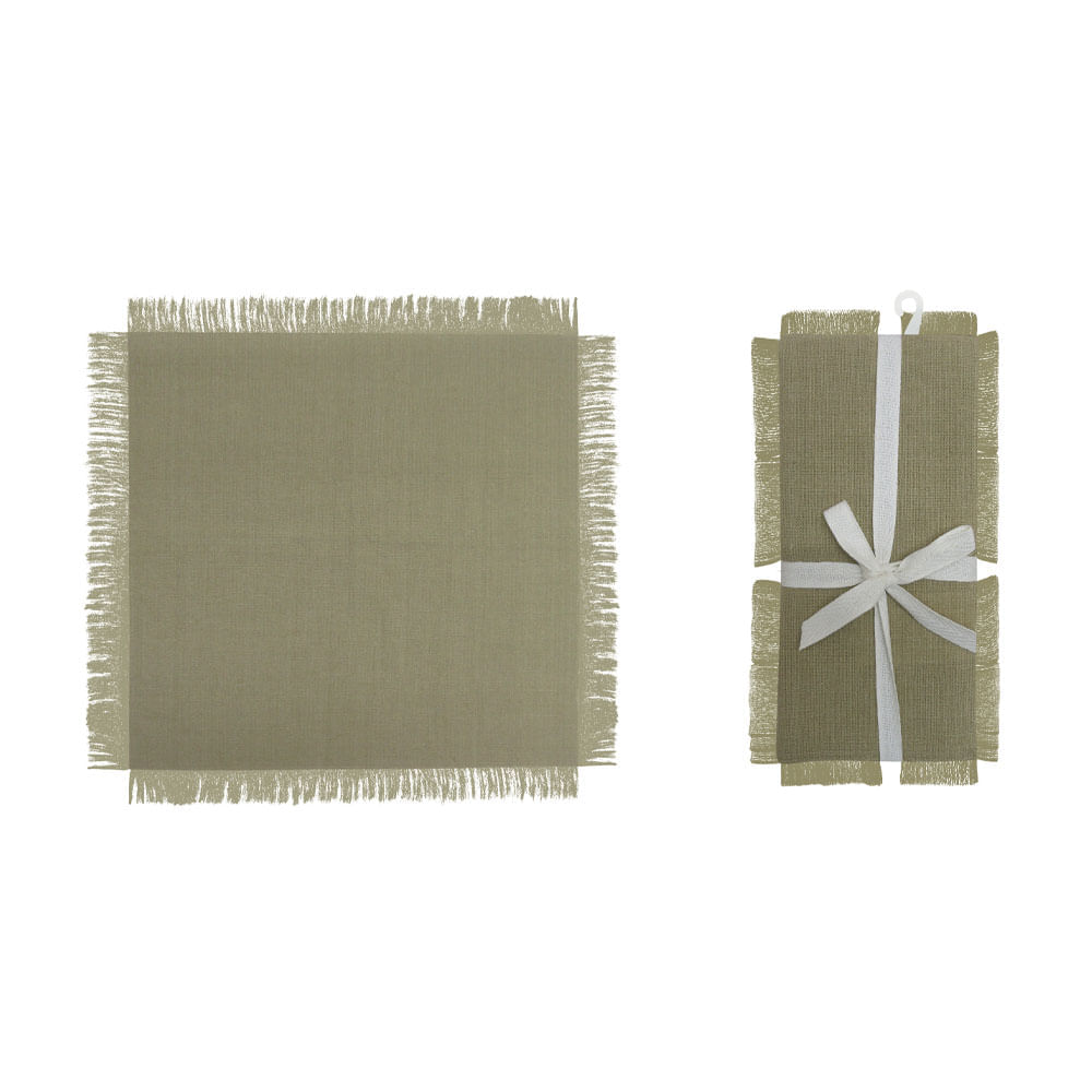 Set 4 Servilletas Krea Flecos 40x40cm C2 Cairo