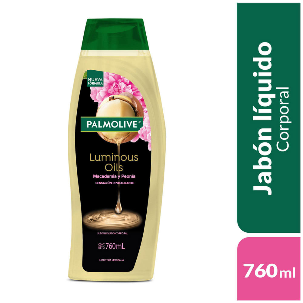 Jabón Líquido Palmolive Luminous Oils Macadamia y Peonia 760ml