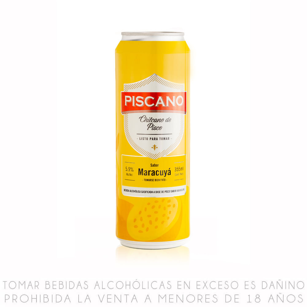 Bebida Ready to Drink Piscano Maracuyá Lata 355ml