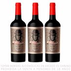Tripack Vino Tinto Malbec Gran Sombrero Gran Reserva Botella 750ml