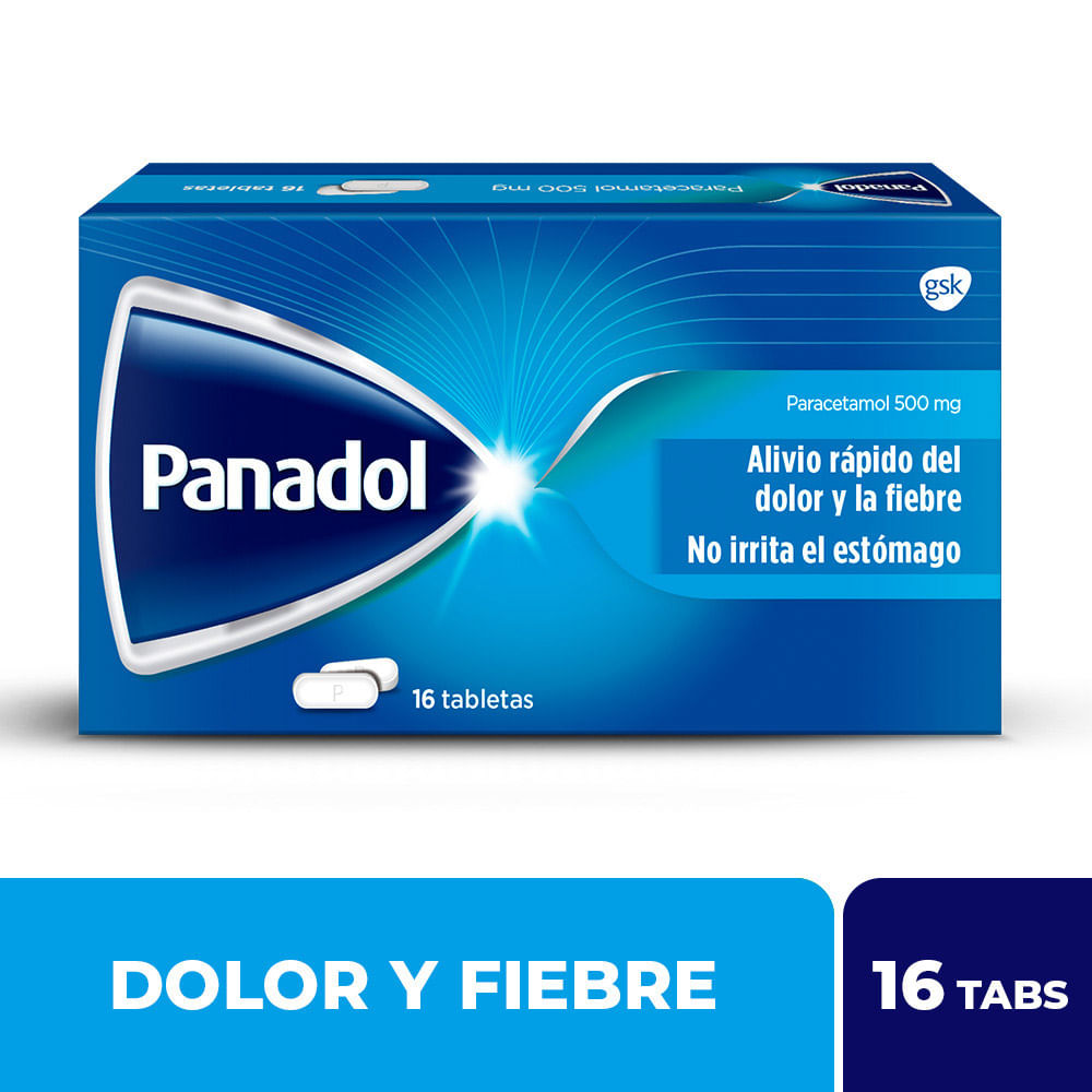 Pastilla Panadol 500mg 16 Tabletas