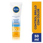 Protector Solar Facial Nivea Sun Control Brillo Tono Medio FPS50 50ml