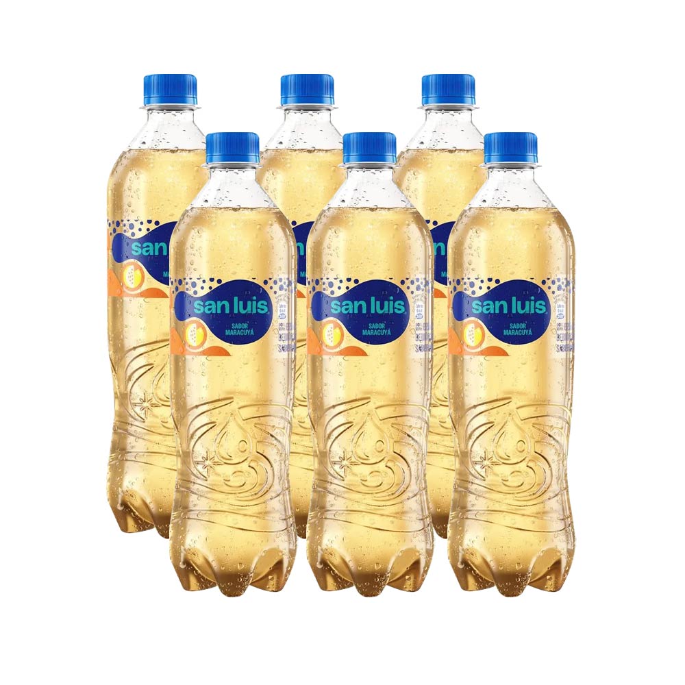 Sixpack Bebida con Gas San Luis Maracuyá Botella 625ml