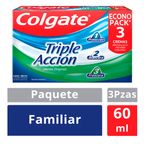 Tripack Pasta Dental Colgate Triple Acción Menta 60ml