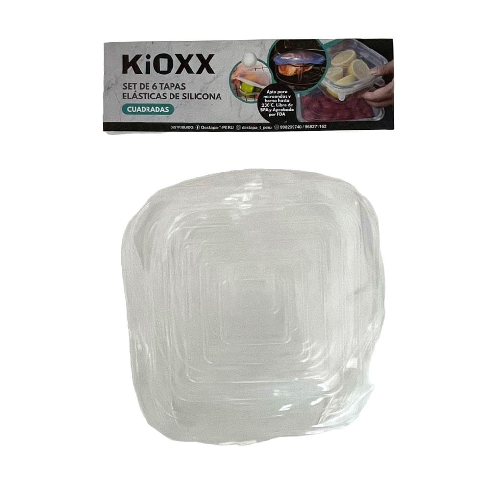 Set 6 Tapas Kioxx Reutilizable Cua de Sili