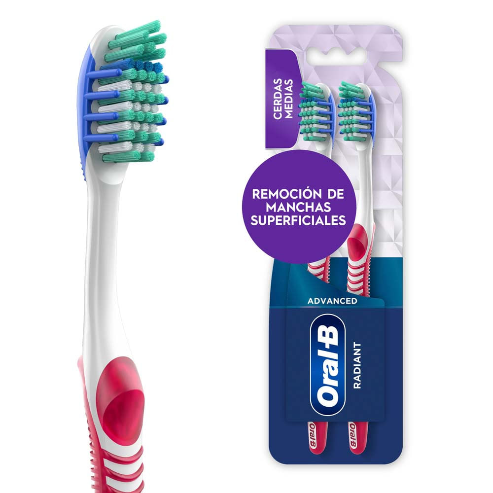 Cepillo de Dientes Oral B Advanced Radiant Medio 2un
