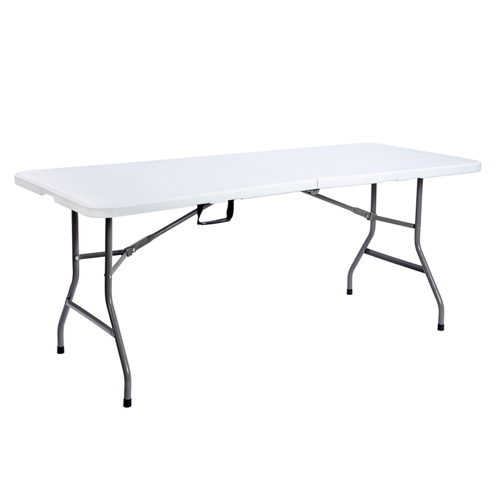 Mesa Rectangular Alpes Plegable Blanca 180cm