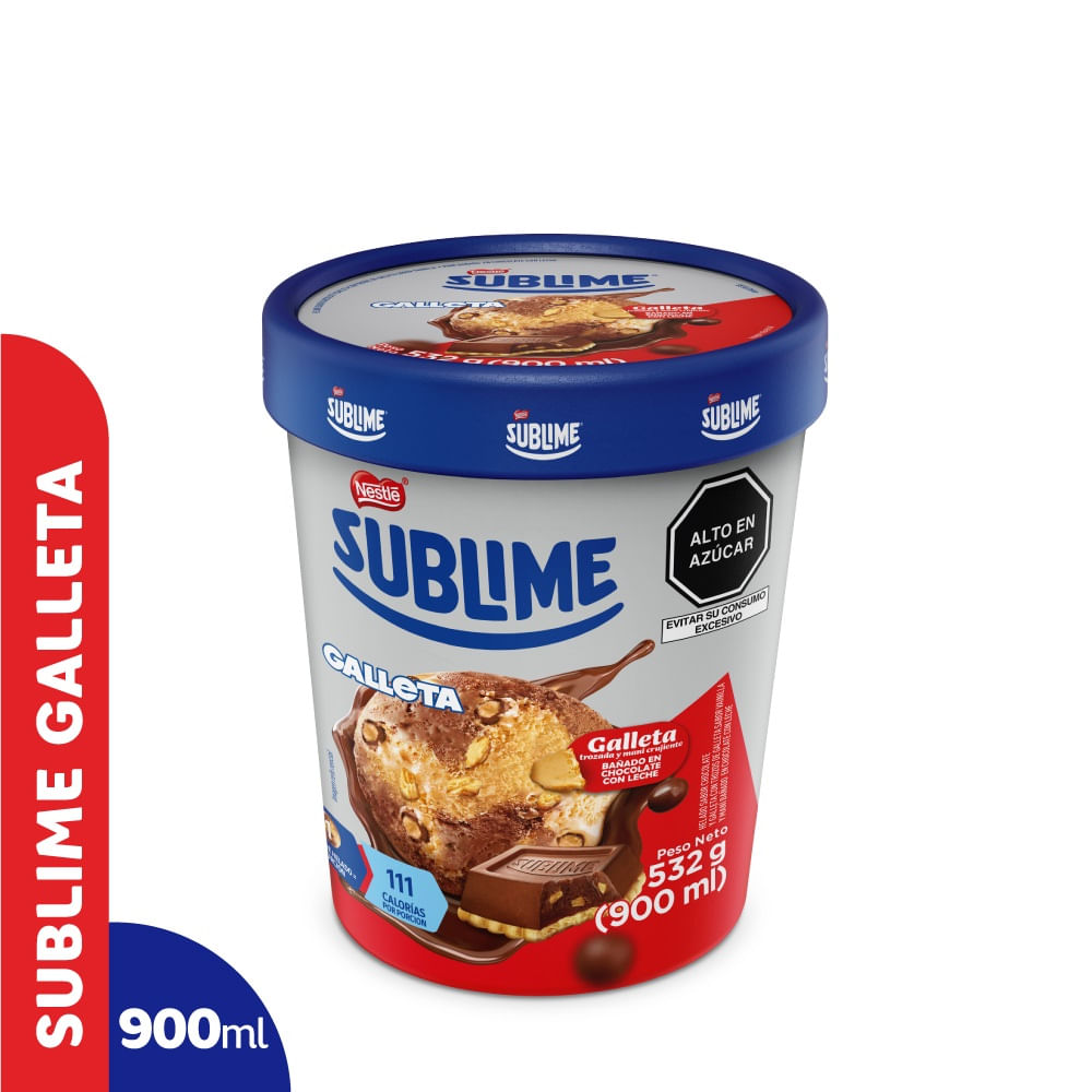Helado Sublime Galleta 900ml