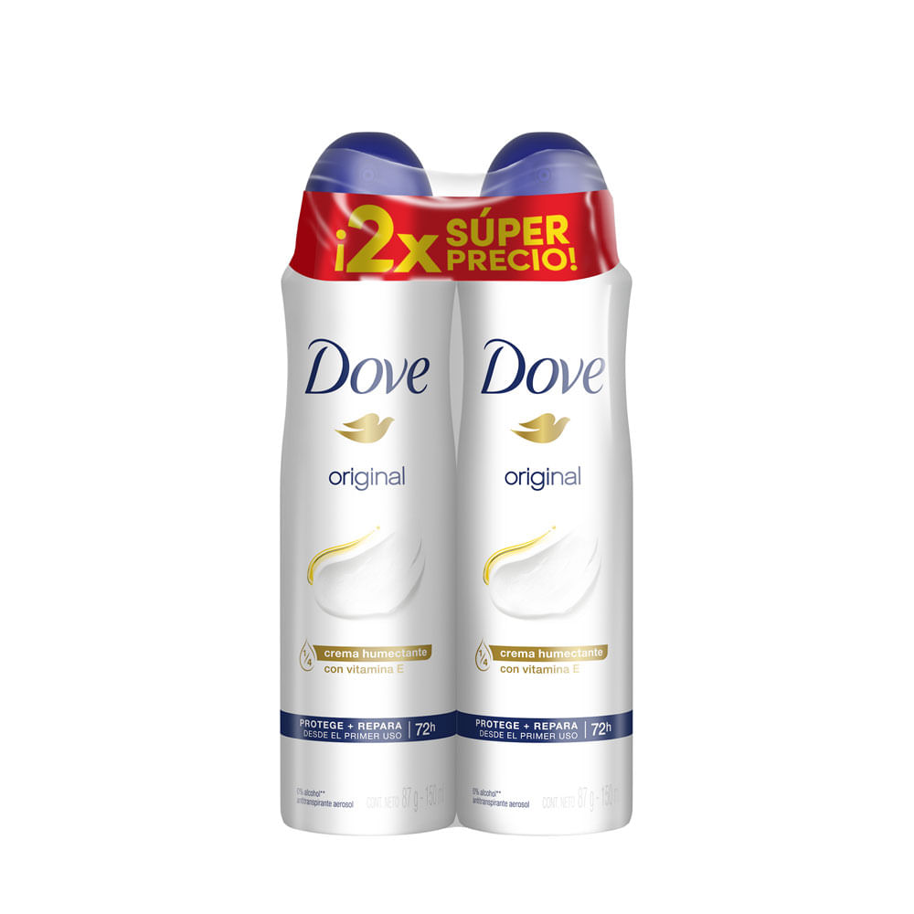 Twopack Desodorante en Aerosol Dove Original 150ml