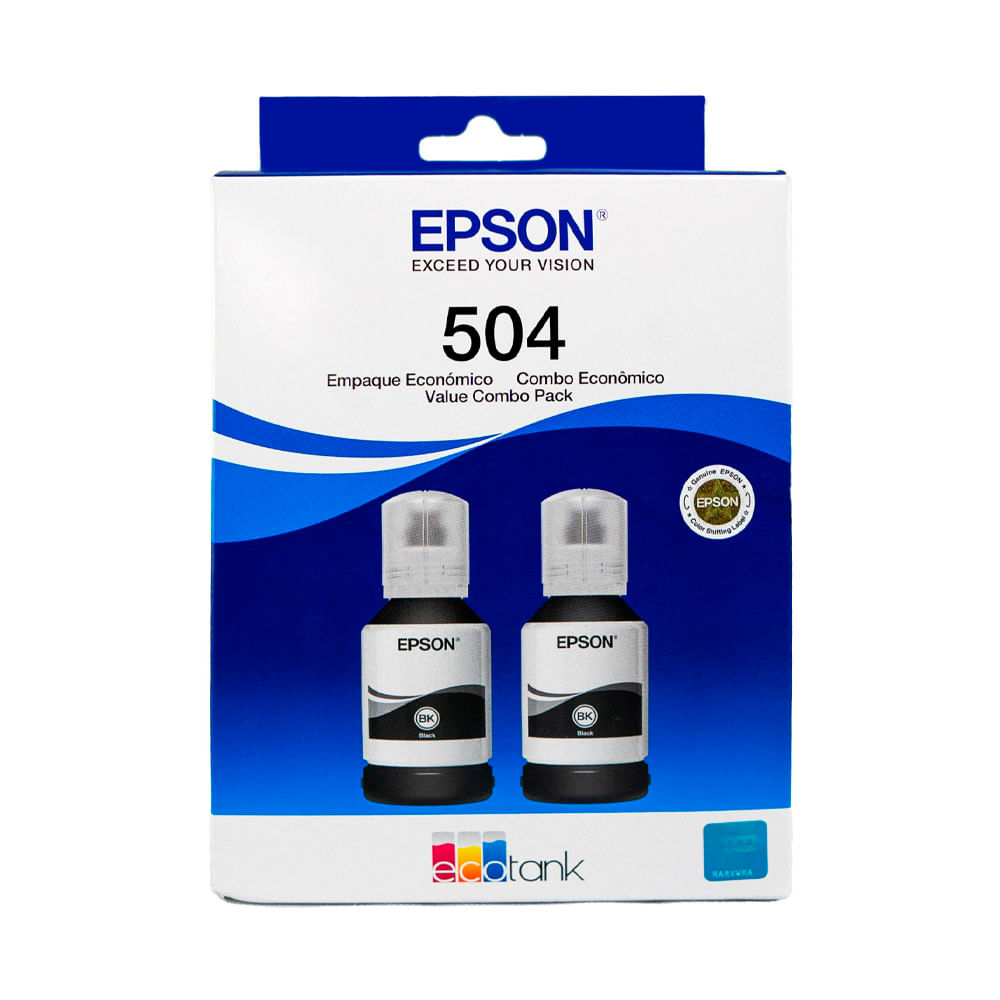 Pack de 2 Botellas Tinta Negro Epson T504