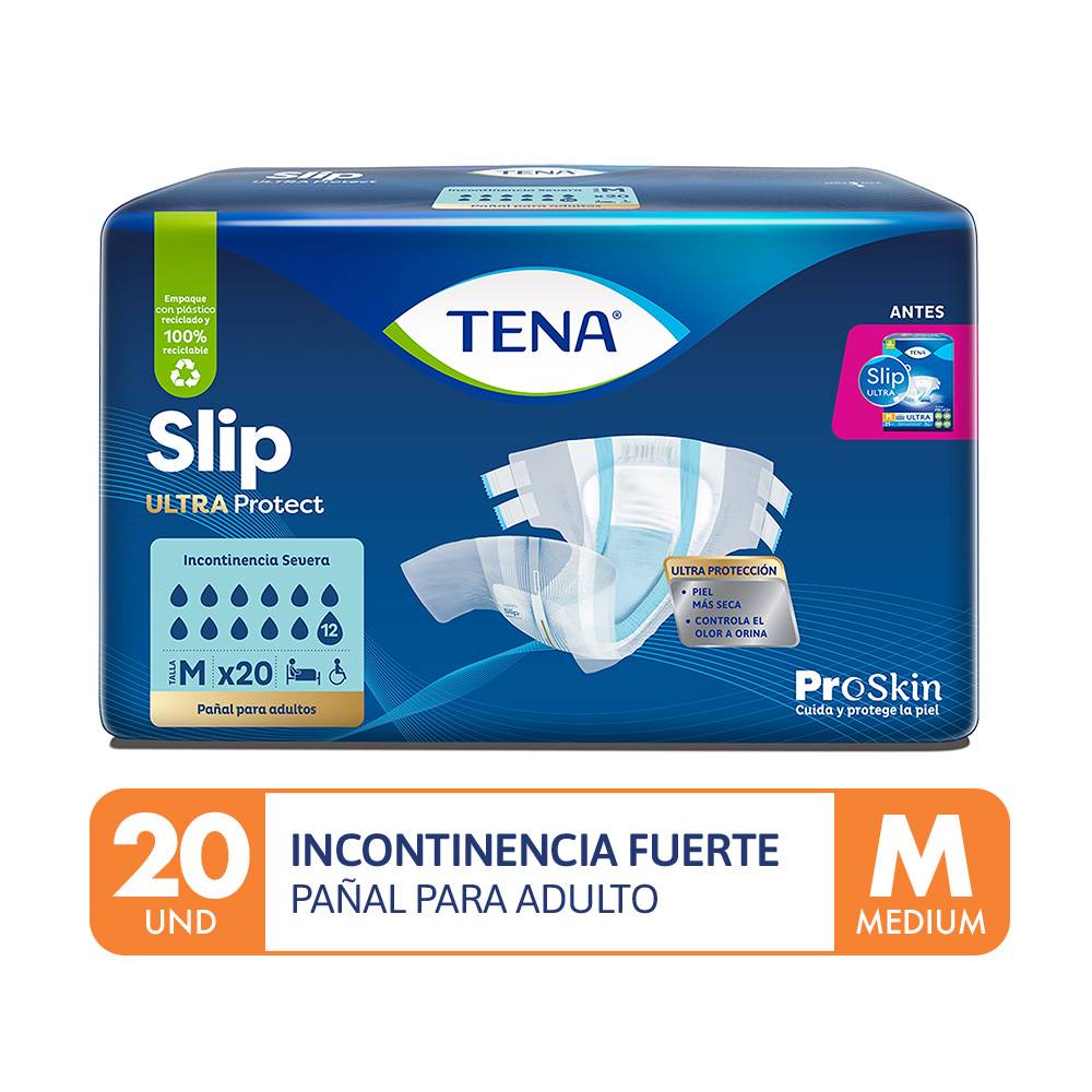 Pañales para Adulto Tena Slip Ultra Protect Talla M 20un