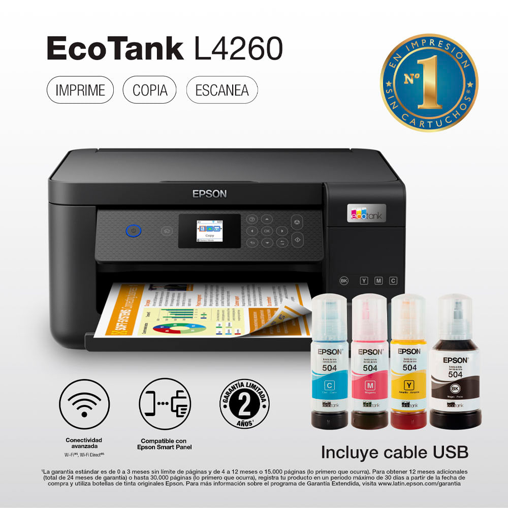 Epson Impresora Multifuncional Inalámbrica L4260