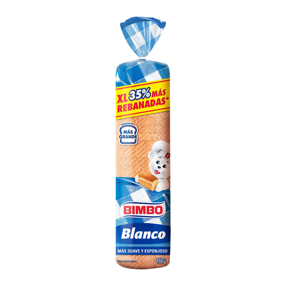 Pan de Molde Blanco Bimbo XL 770g