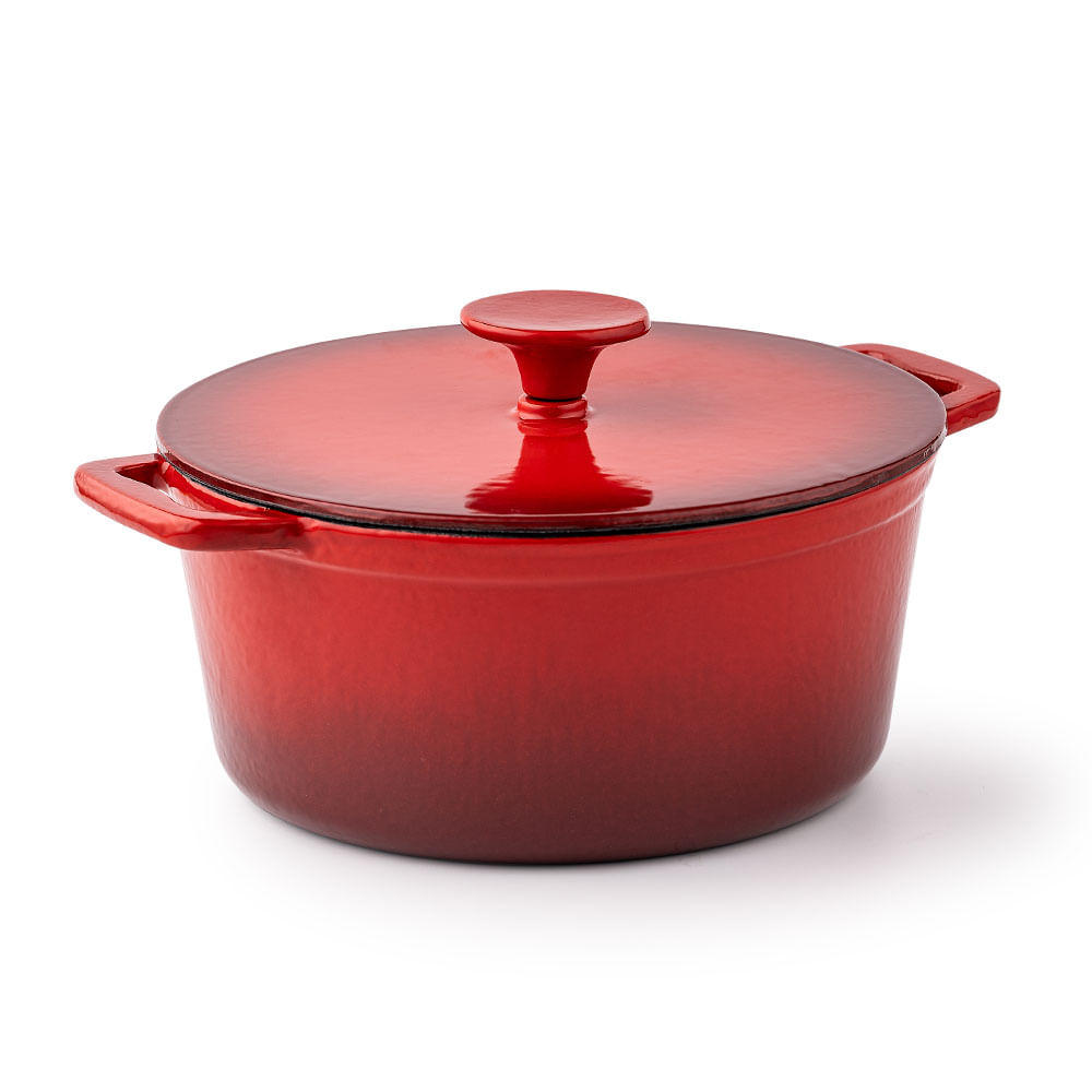Olla Hierro La Hacienda Fundido Roja