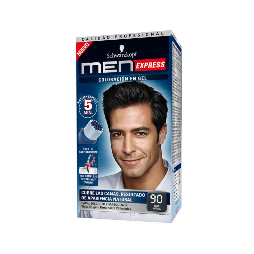 Tinte para Cabello Men Express 90 Negro Natural