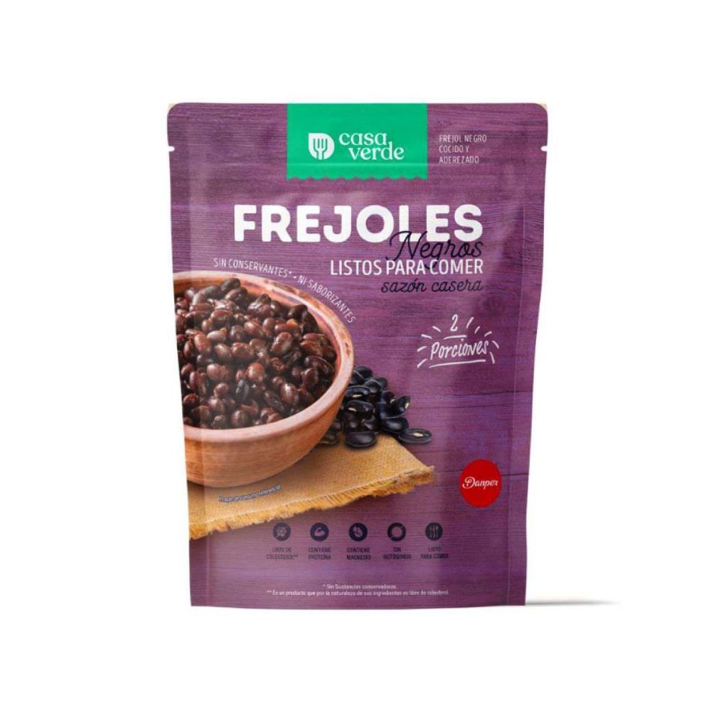 Frejoles Negros Aderezados Casa Verde 330g