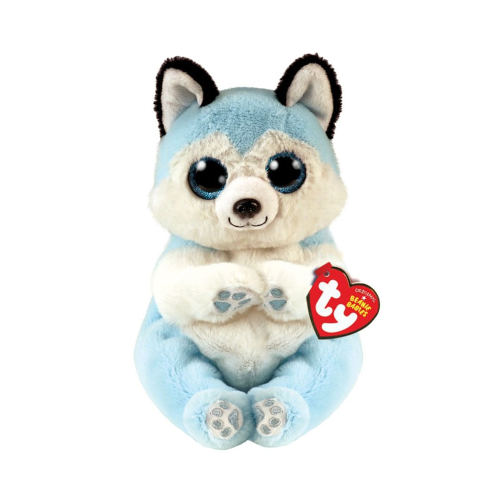 Peluche Ty Beanie Bellies Thunder Husky Azul