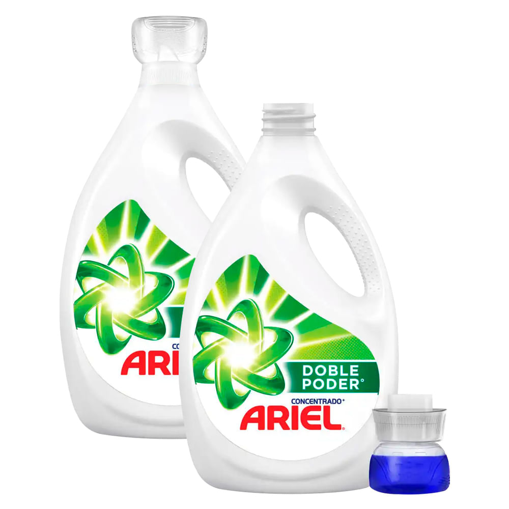 Twopack Detergente Líquido Ariel Doble Poder 3L