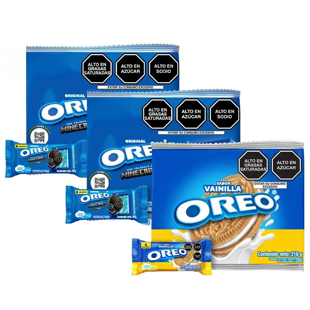Pack Galletas Oreo: Sabor Original 2un + Sabor Vainilla
