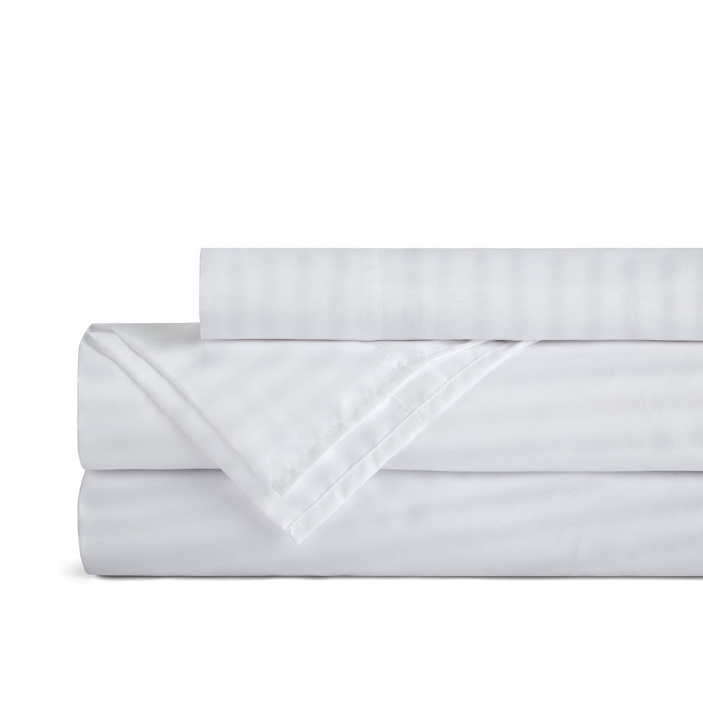 Sabanas Brickell Satinadas Stripe 2Plazas Blanca
