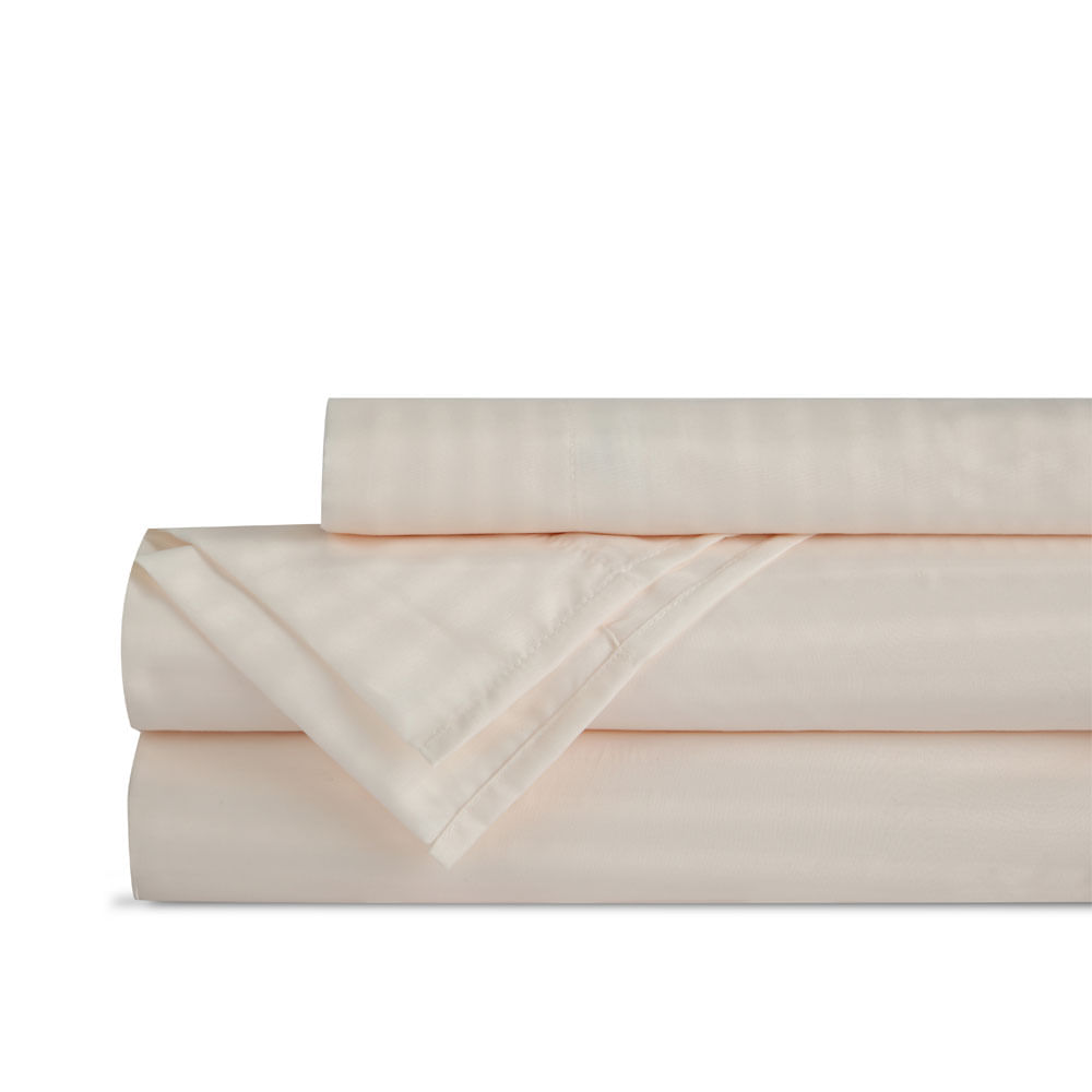 Sabanas Brickell Satinadas Stripe 1.5Plaza Coral