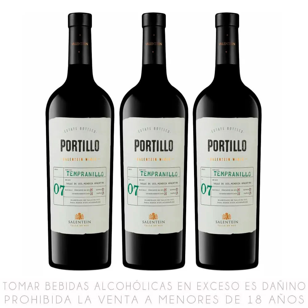 Tripack Vino Tinto Finca El Portillo Tempranillo 750ml
