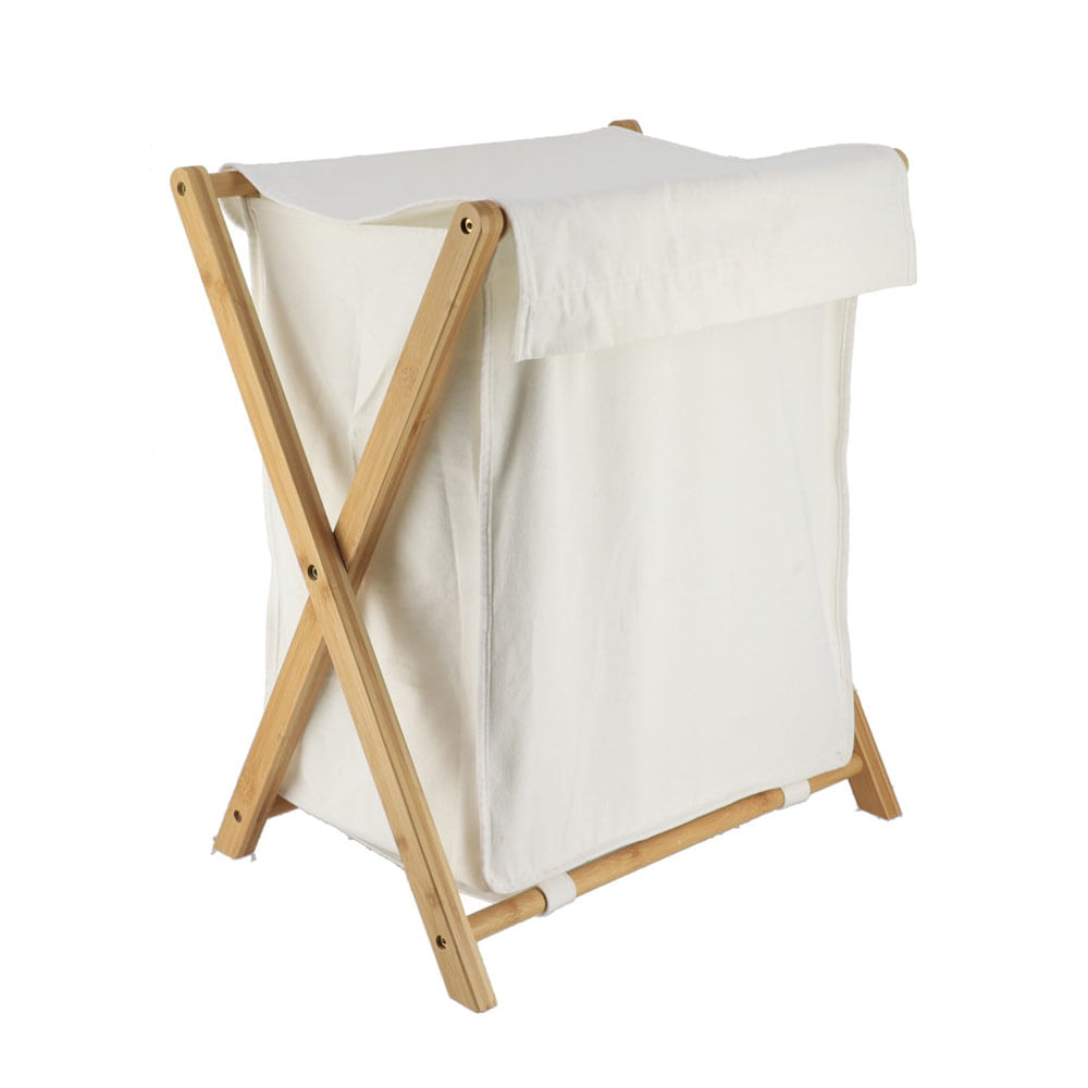 CESTO ROPA PLEGABLE BAMBÚ 54L NAT
