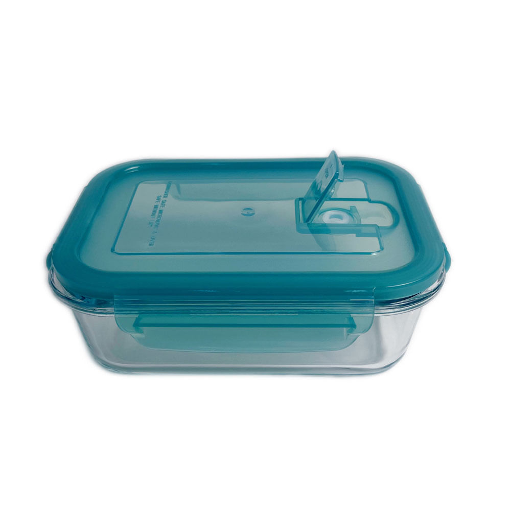 Contenedor Krea Hermético Vidrio Rectangular 0.65L