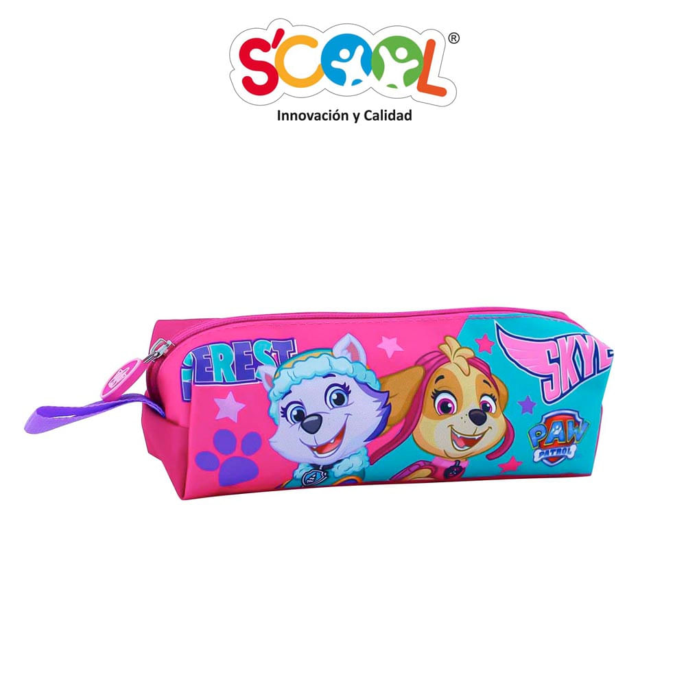 Cartuchera Rectangular Scool Kombat Tela Paw Patrol