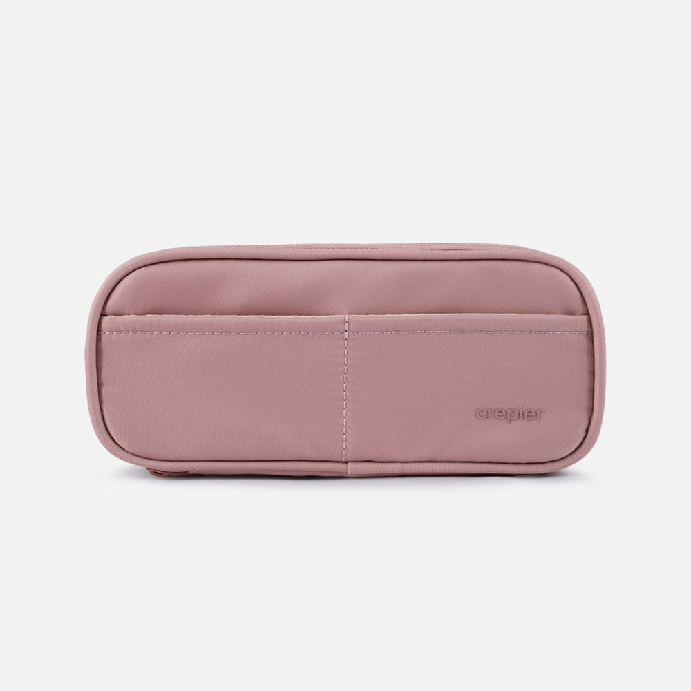 Cartuchera Crepier Nora Mediano Rosado Hielo Oscuro