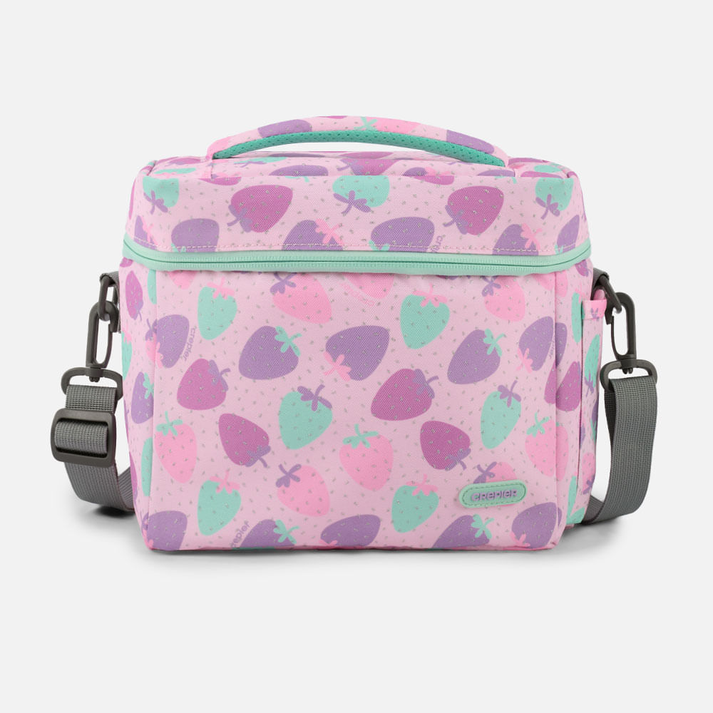 Lonchera Crepier Sahir Mediano Fresas Rosado