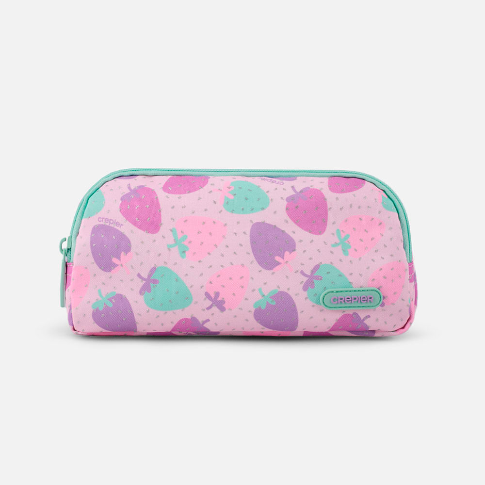 Cartuchera Crepier Dynamic Mediano Fresas Rosado