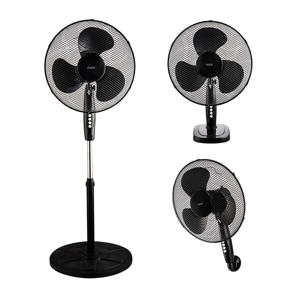 Ventilador 3 en 1 16"" Nex 50W Negro