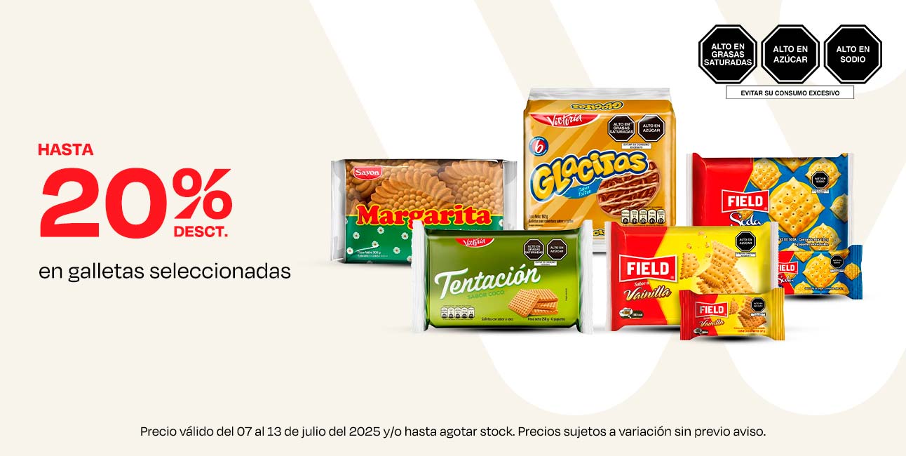 Hasta 20% desct. en galletas seleccionadas