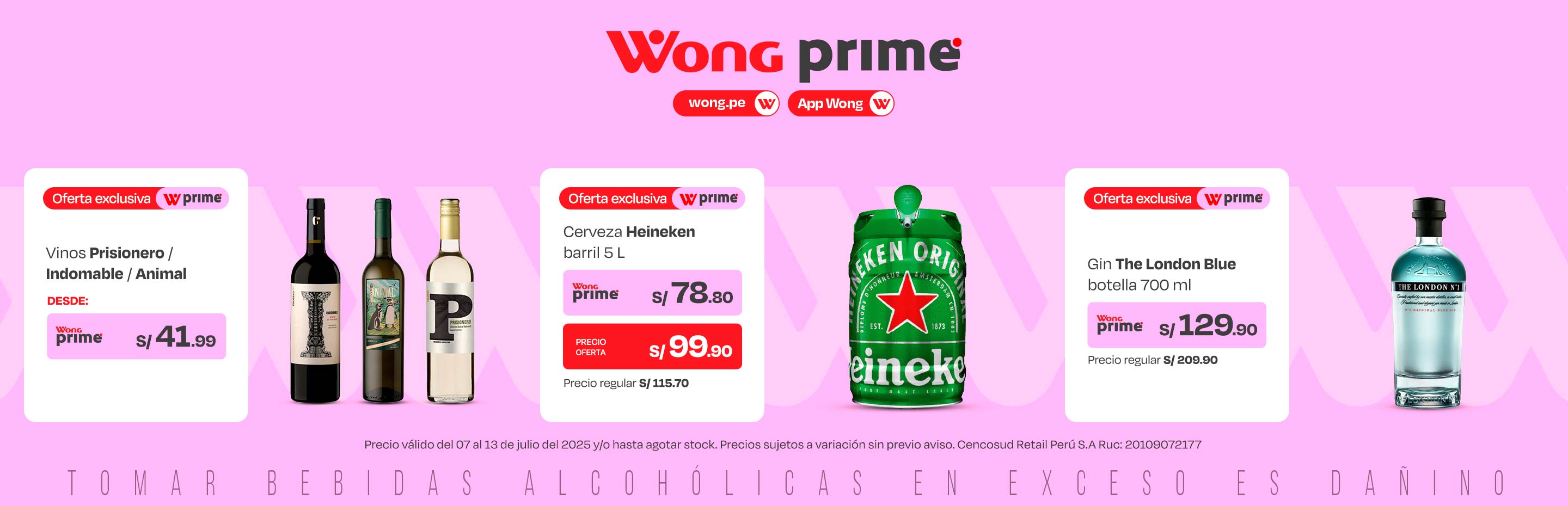 Desde S/41.99 en vinos Prisionero / Indomable / Animal