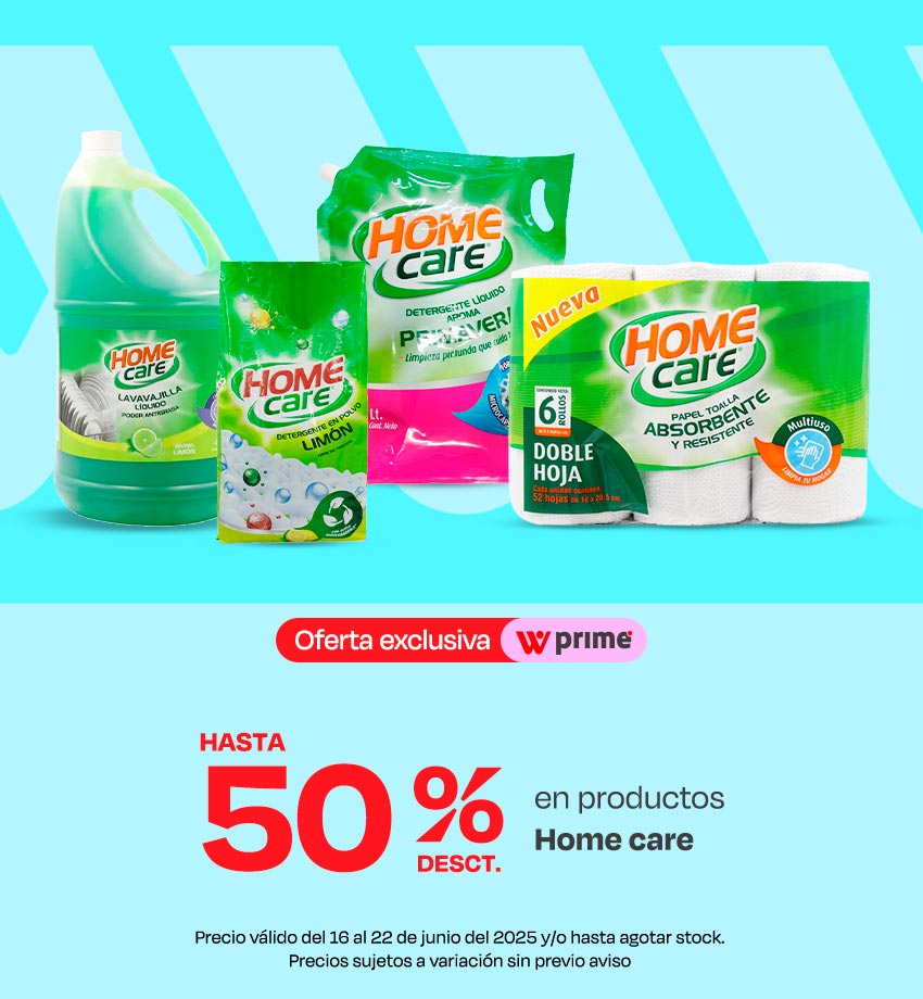 Hasta 50% desct en productos Home care