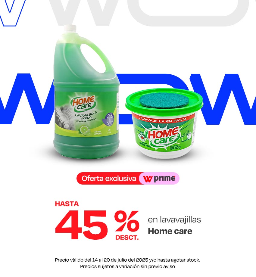 Hasta 45% desct en lavavajillas Home Care